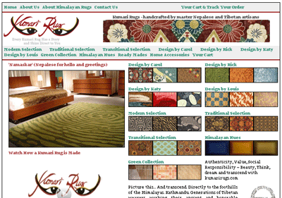 Kumari Rugs website